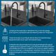 Смеситель для кухни Santek Себа WH5A43020N001 чёрный матовый