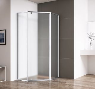Душевой уголок Cezares Эко (Eco) ECO-O-P-1-90-P-Cr 90x90 см профиль хром стекло рифлёное