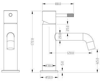 Смеситель для раковины Boheme Uno 461-GM антрацит Смеситель для раковины Boheme Uno 461-GM антрацит