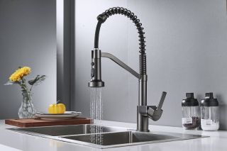 Смеситель для кухни Shevanik S963T оружейная сталь Смеситель для кухни Shevanik S963T оружейная сталь