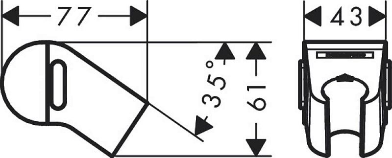 Держатель ручного душа Hansgrohe 27917700 белый матовый