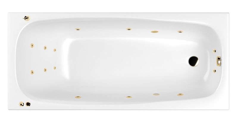 Гидромассажная ванна Whitecross Layla 0102.180080.100.SMART.GL 180x80см Smart золото