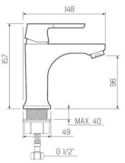 Смеситель для раковины РМС SL123-001F хром Смеситель для раковины РМС SL123-001F хром