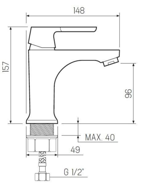 Смеситель для раковины РМС SL123-001F хром Смеситель для раковины РМС SL123-001F хром
