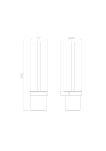 Туалетный ёршик в комплекте Wonzon & Woghand Carbon WW-7729 чёрный