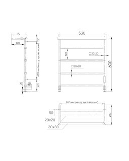 Полотенцесушитель электрический Indigo Форма LEF60-50GFMRt 50x60 см графит металлик