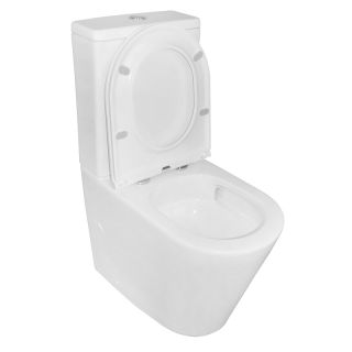 Унитаз-компакт Azario Vetro AZ-2149-UQ1 безободковый торнадо белый