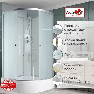 Душевая кабина Avacan C3010N 100x100 см хром