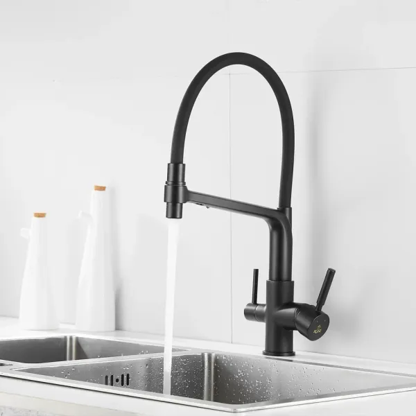 Смеситель для кухни Rose R658H чёрный матовый Смеситель для кухни Rose R658H чёрный матовый