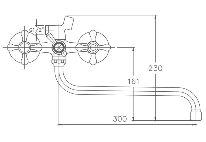 Смеситель для ванны Haiba HB2226 хром