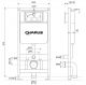Комплект унитаза с инсталляцией CHARUS SET.125W.21.1 клавишей смыва хром