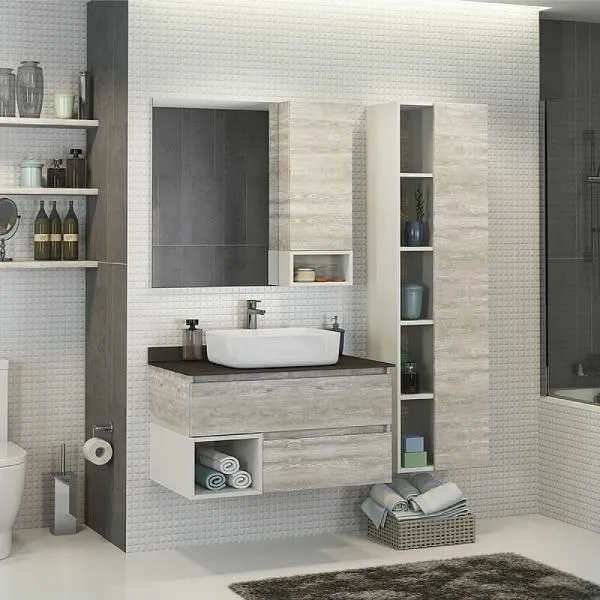 Тумба с раковиной Comforty Прага 00-00014424 90.5 см Дуб белый