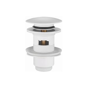Rose RS01C Донный клапан с переливом белый матовый