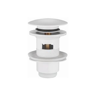 Rose RS01C Донный клапан с переливом белый матовый Rose RS01C Донный клапан с переливом белый матовый