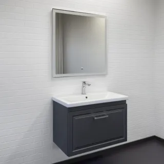 Тумба под раковину Comforty Бросно 80П 00-00020687 оружейная сталь