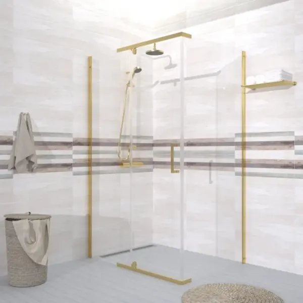 Душевой уголок Triton Терра-Голд Щ0000073934 120x90 см профиль золото стекло прозрачное