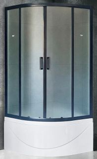 Душевой уголок Royal Bath BK 100x100см чёрный RB100BK-C-BL