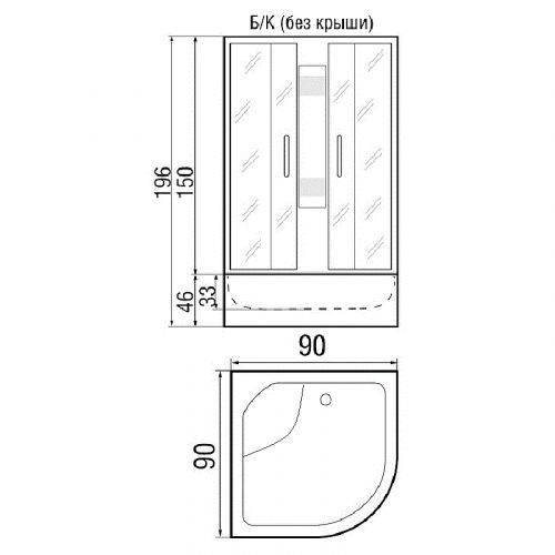 Душевая кабина RIVER REIN Б/К 90/46 МТ Душевая кабина RIVER REIN Б/К 90/46 МТ