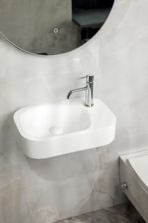 Раковина Armadi Art накладная COLIBRI Corian 480*320*100 Matt White белый матовый