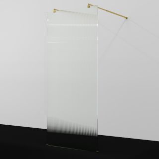 Душевая перегородка WasserKRAFT Vechte 60W39PG-FL 90 см профиль золото стекло рифлёное
