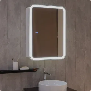 Зеркальный шкаф с подсветкой и подогревом AQUAme AQM9202 80 см
