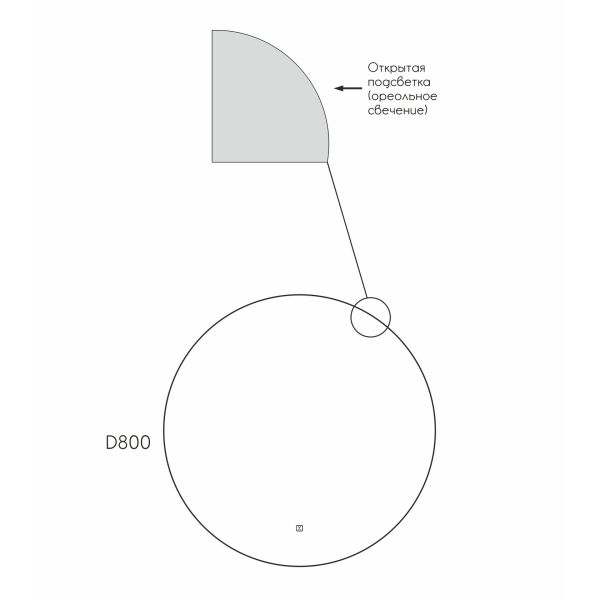 Зеркало Reflexion Hoop RF4311HO с LED подсветкой и сенсорным 80х80