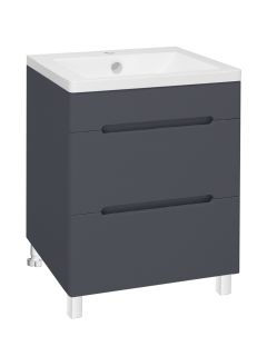 Тумба Runo Парма 60 2 ящика графит под умывальник Omega 60 (00-00001454) Тумба Runo Парма 60 2 ящика графит под умывальник Omega 60 (00-00001454)