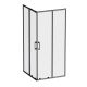 Душевой уголок Am.Pm Above W9XG-403-9090-BT 90x90 см профиль чёрный матовый стекло прозрачное