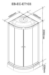 Душевая кабина Parly Classic 100x100см EC1031