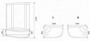 Душевая кабина Parly Classic 80x120см EC1221L