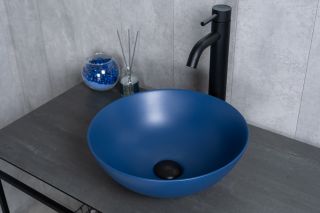Раковина Gid 9081bum 53401 накладная синяя матовая 36x36x14 Раковина Gid 9081bum 53401 накладная синяя матовая 36x36x14
