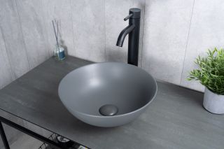 Раковина Gid 9081gnm 53404 накладная серая матовая 36x36x14 Раковина Gid 9081gnm 53404 накладная серая матовая 36x36x14