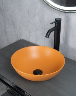 Раковина Gid 9081orm 53405 накладная оранжевая матовая 36x36x14 Раковина Gid 9081orm 53405 накладная оранжевая матовая 36x36x14