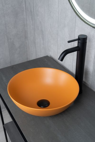 Раковина Gid 9081orm 53405 накладная оранжевая матовая 36x36x14 Раковина Gid 9081orm 53405 накладная оранжевая матовая 36x36x14