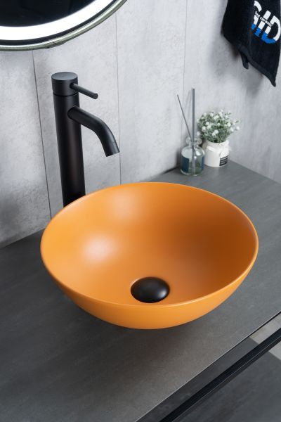 Раковина Gid 9081orm 53405 накладная оранжевая матовая 36x36x14 Раковина Gid 9081orm 53405 накладная оранжевая матовая 36x36x14