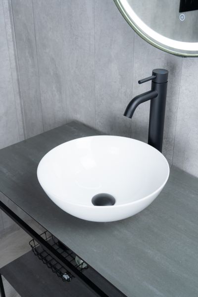 Раковина Gid 9081W 51243 накладная белая 36x36x14