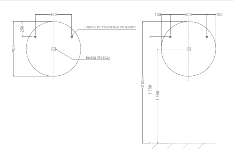 Зеркало с подсветкой Salini Ombra 27M0390BH 90см