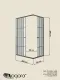 Душевой уголок Niagara Eco NG-1018-14QKL 100x80 см профиль чёрный стекло клетка