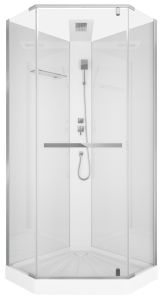 Душевая кабина Cerutti SPA Chika CHIKA901T без крыши 90x90см хром
