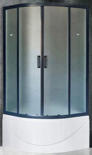 Душевой уголок Royal Bath BK 90x90см чёрный RB90BK-C-BL