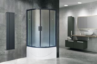 Душевой уголок Royal Bath BK 90x90см чёрный RB90BK-C-BL