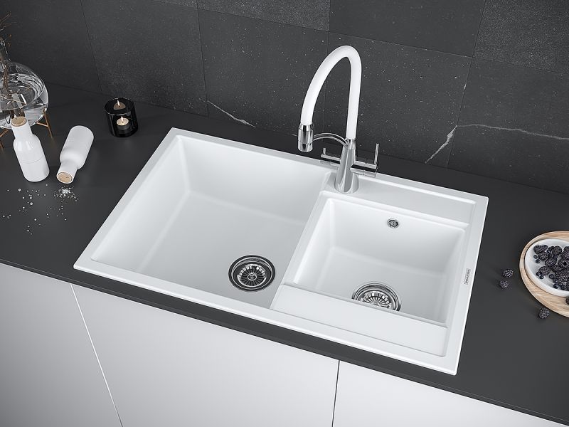 Мойка кухонная Paulmark Tandem PM238250-WH белый