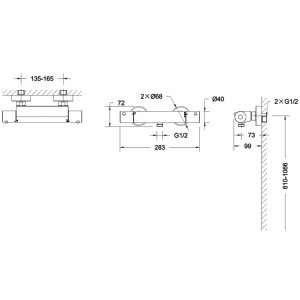 Смеситель Bravat Stream F93984C-01B для душа