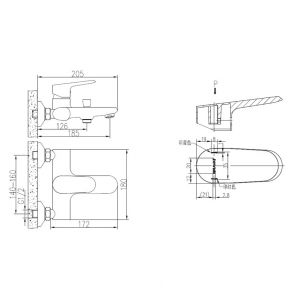 Смеситель Bravat Pure F6105161C-01 для ванны с душем