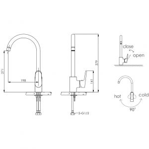 Смеситель Bravat Pure F7105161C для кухни