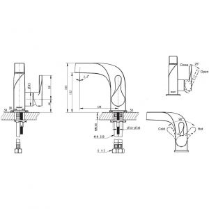Смеситель Bravat Wave F174108C-2 для раковины