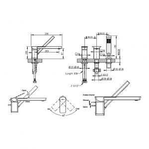 Смеситель Bravat Phillis F556101C-2-ENG на борт ванны