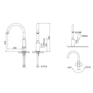 Смеситель Bravat Opal F7125183CP-RUS для кухни для кухни