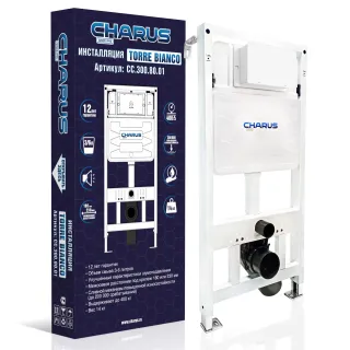 Комплект унитаза с инсталляцией CHARUS SET.114W.11.3 клавишей смыва белая Комплект унитаза с инсталляцией CHARUS SET.114W.11.3 клавишей смыва белая