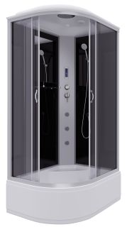 Душевая кабина Niagara NG-2510-14RF с гидромассажем 120x80см серебро/тонированное